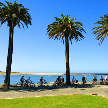 Scenic cycling by the coast